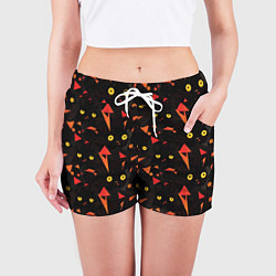 Шорты женские Глаза черных кошек, цвет: 3D-принт — фото 2