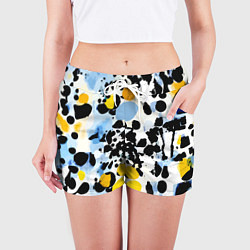 Шорты женские Красочный абстрактный паттерн - поп-арт, цвет: 3D-принт — фото 2