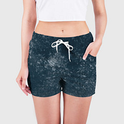 Шорты женские Абстракция - gray blue, цвет: 3D-принт — фото 2