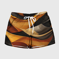 Женские шорты Желтая и черная абстракция