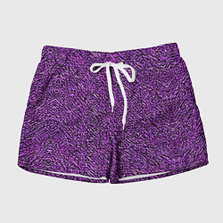 Женские шорты Чёрные и фиолетовые мазки