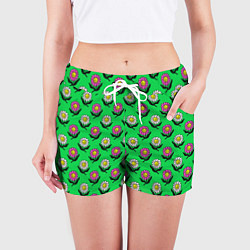 Шорты женские Цветут цветы, цвет: 3D-принт — фото 2