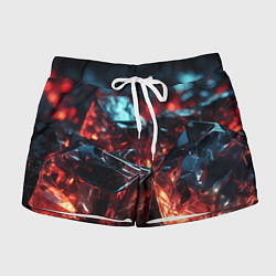 Женские шорты Прозрачные абстрактные камни