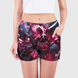 Шорты женские Плиты в стиле абстракционизм, цвет: 3D-принт — фото 2