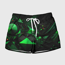 Женские шорты Абстрактный лабиринт зелени