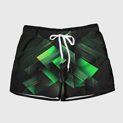 Женские шорты Асимметричный узор зелени