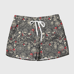 Шорты женские Колдовство и чёрная магия, цвет: 3D-принт