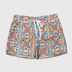Шорты женские Мелкий красочный узор, цвет: 3D-принт