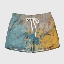 Женские шорты Гранжевая стена с краской