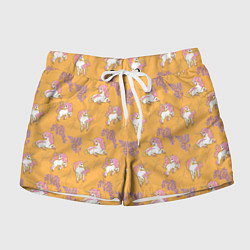 Женские шорты Единорог цветная грива