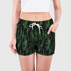 Шорты женские Матричный паттерн, цвет: 3D-принт — фото 2