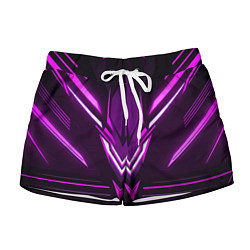 Женские шорты Фиолетовые неоновые вставки