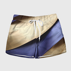 Женские шорты Фиолетовая вставка на золотом фоне