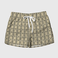 Женские шорты Паттерн сёро-зелёный