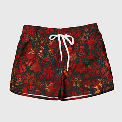 Женские шорты Ёлочные игрушки и ёлки