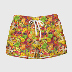 Женские шорты Экзотические фрукты и ягоды