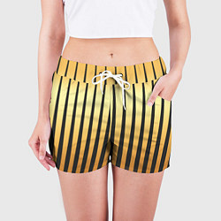 Шорты женские Золотой тигровый, цвет: 3D-принт — фото 2