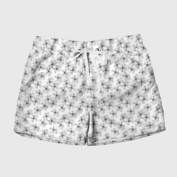 Шорты женские Белый в маленький цветочек, цвет: 3D-принт