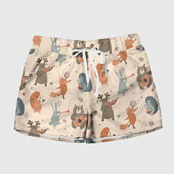 Женские шорты Животные с инструментами