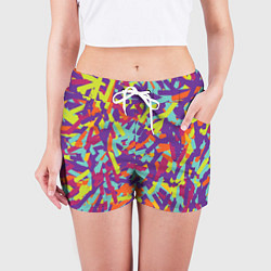 Шорты женские Конфитти, цвет: 3D-принт — фото 2