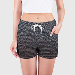 Шорты женские Крашеная кожа - текстура, цвет: 3D-принт — фото 2
