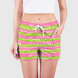 Шорты женские Summer pattern, цвет: 3D-принт — фото 2