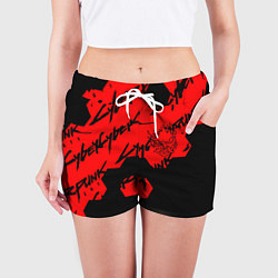 Шорты женские Cyberpunk 2077 кибер броня, цвет: 3D-принт — фото 2