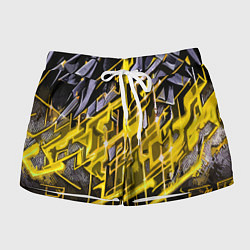 Женские шорты Yellow and white abstraction