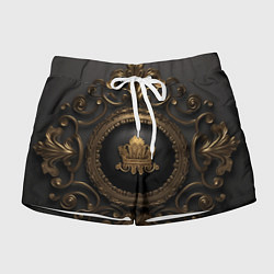 Женские шорты Классические золотые узоры и корона