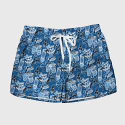 Шорты женские Африканские барабанщицы, цвет: 3D-принт