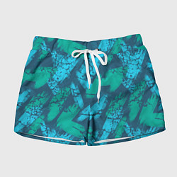 Женские шорты Абстракция узорчатая кисть