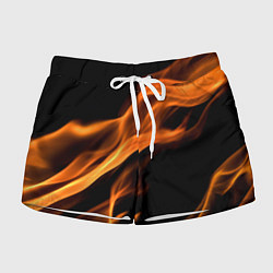 Шорты женские Языки пламени текстура, цвет: 3D-принт