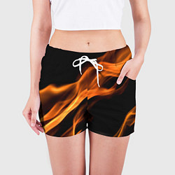 Шорты женские Языки пламени текстура, цвет: 3D-принт — фото 2