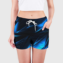 Шорты женские Грани неоновые текстура, цвет: 3D-принт — фото 2