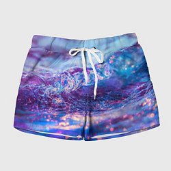 Женские шорты Сине-фиолетовая волна