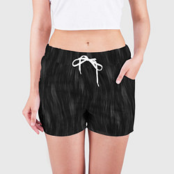 Шорты женские Мех чёрной кошки, цвет: 3D-принт — фото 2