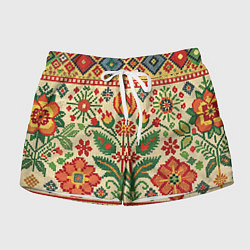 Женские шорты Славянский узор и орнамент