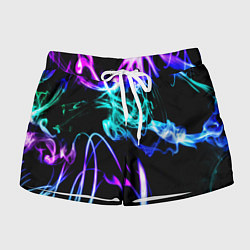 Женские шорты Неоновый дым текстура