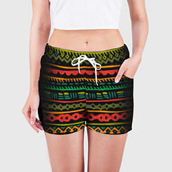 Шорты женские Ethnic ornament on black, цвет: 3D-принт — фото 2