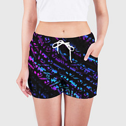 Шорты женские Marshmello neon club, цвет: 3D-принт — фото 2