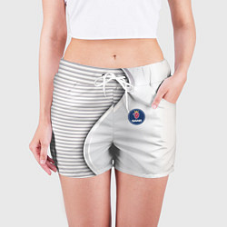 Шорты женские Saab metal texture, цвет: 3D-принт — фото 2