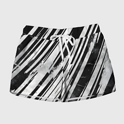 Женские шорты Платиновые и черные полосы