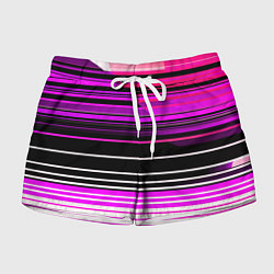 Женские шорты Разноцветные вертикальные линии