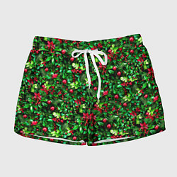 Женские шорты Ягоды падуба на новогодней елке