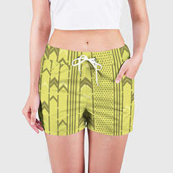 Шорты женские Закулисье классические обои, цвет: 3D-принт — фото 2