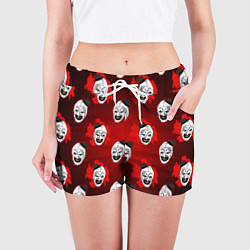 Шорты женские Funny clown Art in blood, цвет: 3D-принт — фото 2