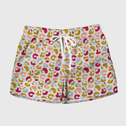 Женские шорты Разноцветный леопардовый узор