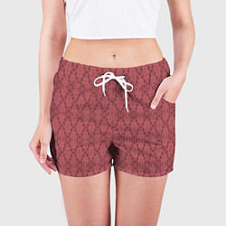 Шорты женские Терракотовый абстрактный геометрический узор, цвет: 3D-принт — фото 2