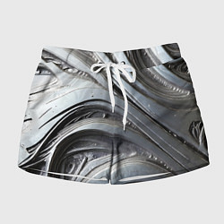 Женские шорты Полированный серебряный металл
