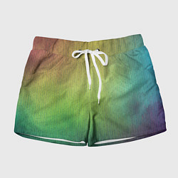 Шорты женские Цветной металл с градиентом, цвет: 3D-принт